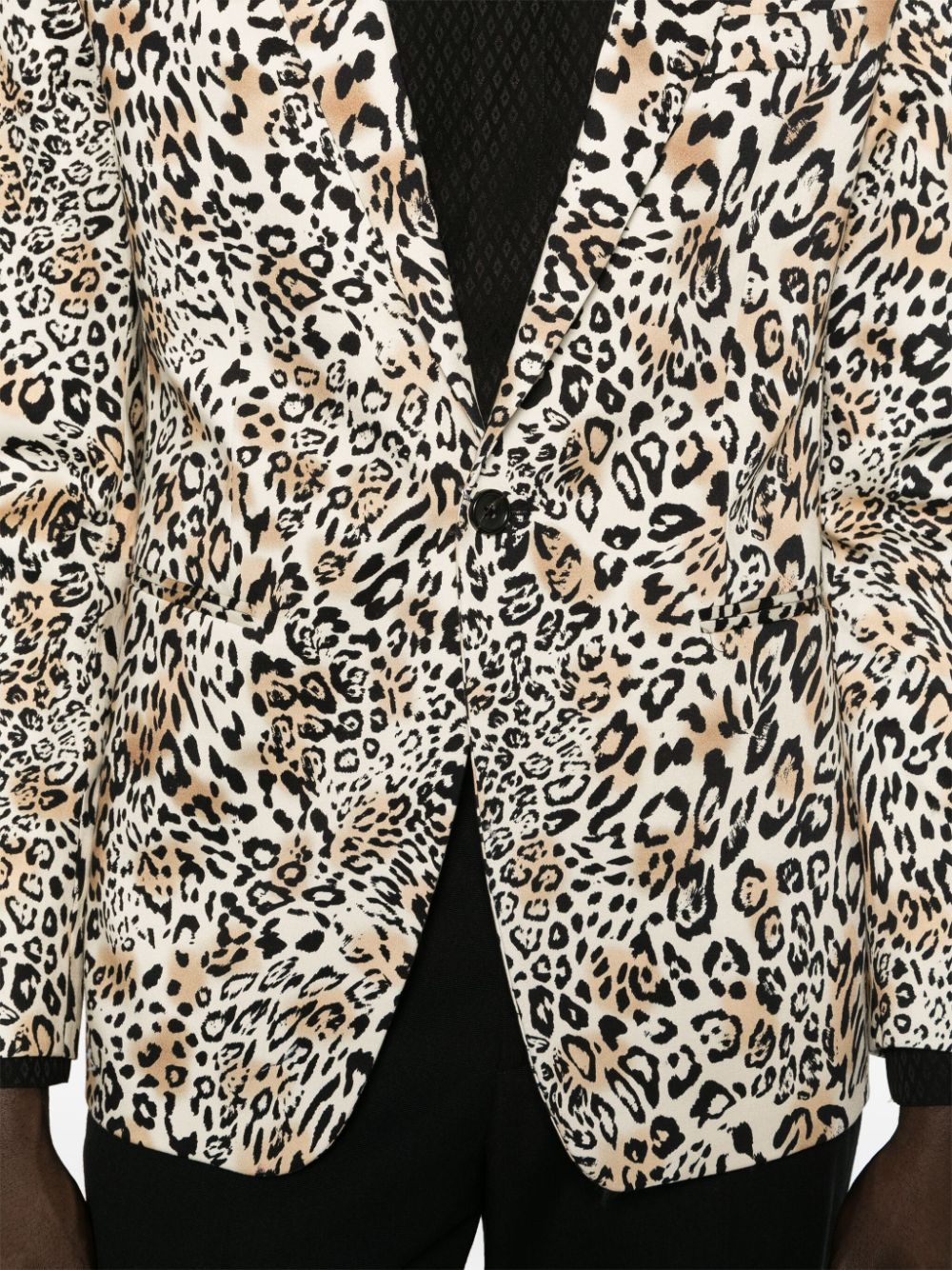 Shop Eraldo Leopard-print Blazer In Neutrals