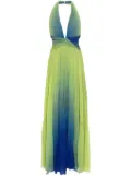 Blanca Vita gradient-effect halterneck dress - Green