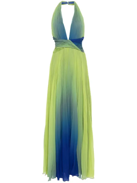 Blanca Vita gradient-effect halterneck dress