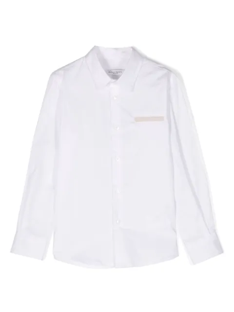 Paolo Pecora Kids faux-pocket twill shirt