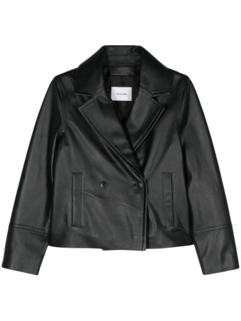 Yves Salomon double-breasted leather blazer