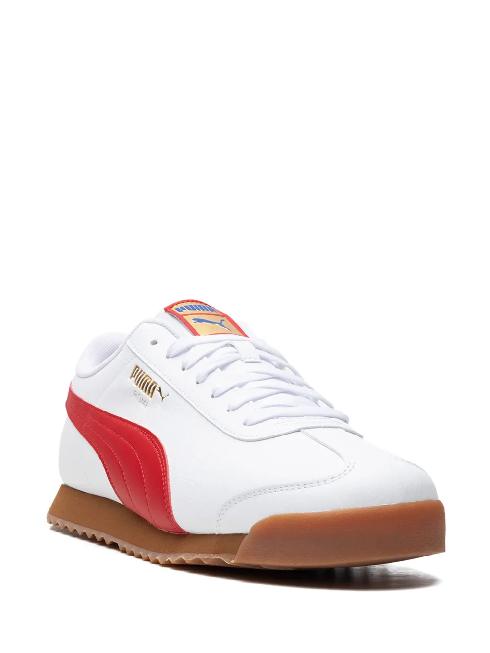 Puma roma red and on sale white