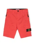 Stone Island Junior Compass-badge cargo shorts - Orange