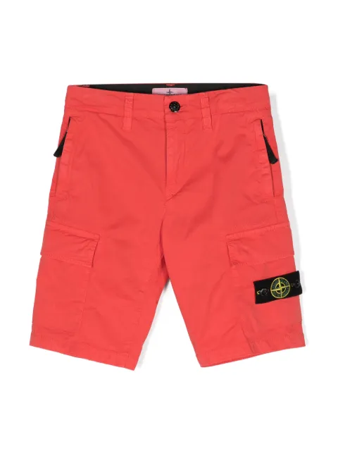 Stone Island Junior shorts cargo con distintivo Compass