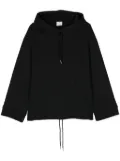Courrèges logo-patch cotton hoodie - Black