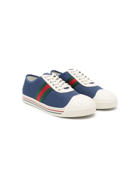 Gucci Kids Web-Stripe canvas sneakers