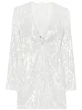 Patrizia Pepe sequinned mini dress - White