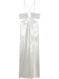 Patrizia Pepe laminated midi dress - White