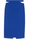 Patrizia Pepe crepe midi skirt - Blue