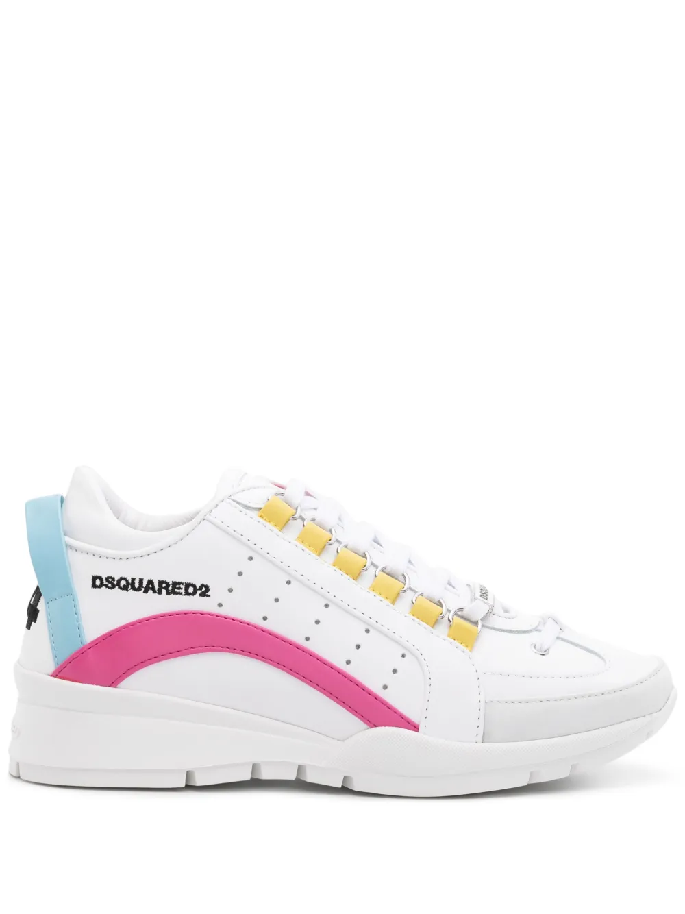 DSQUARED2 lace-up leather sneakers White