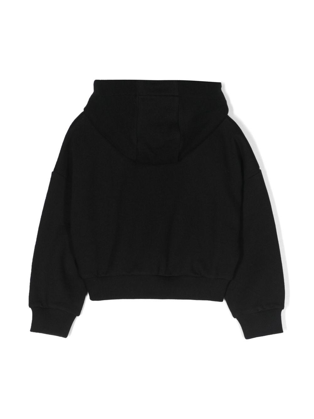 Balmain Kids logo-print cotton hoodie - Black