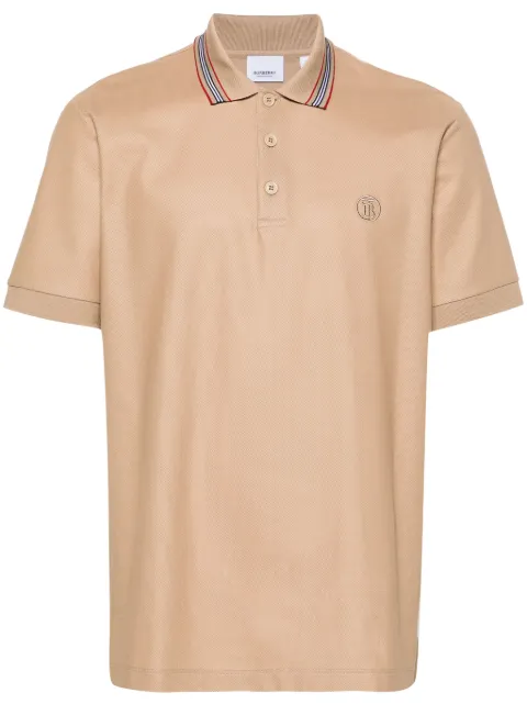 Burberry logo-embroidered cotton polo shirt