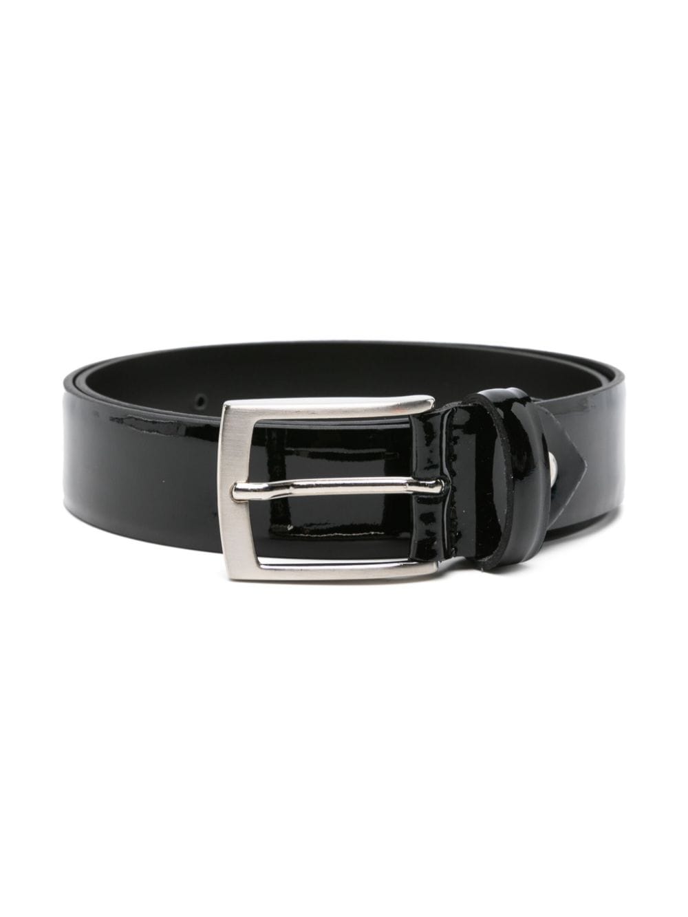 Shop Colorichiari Buckle-fastening Patent-leather Belt In Black