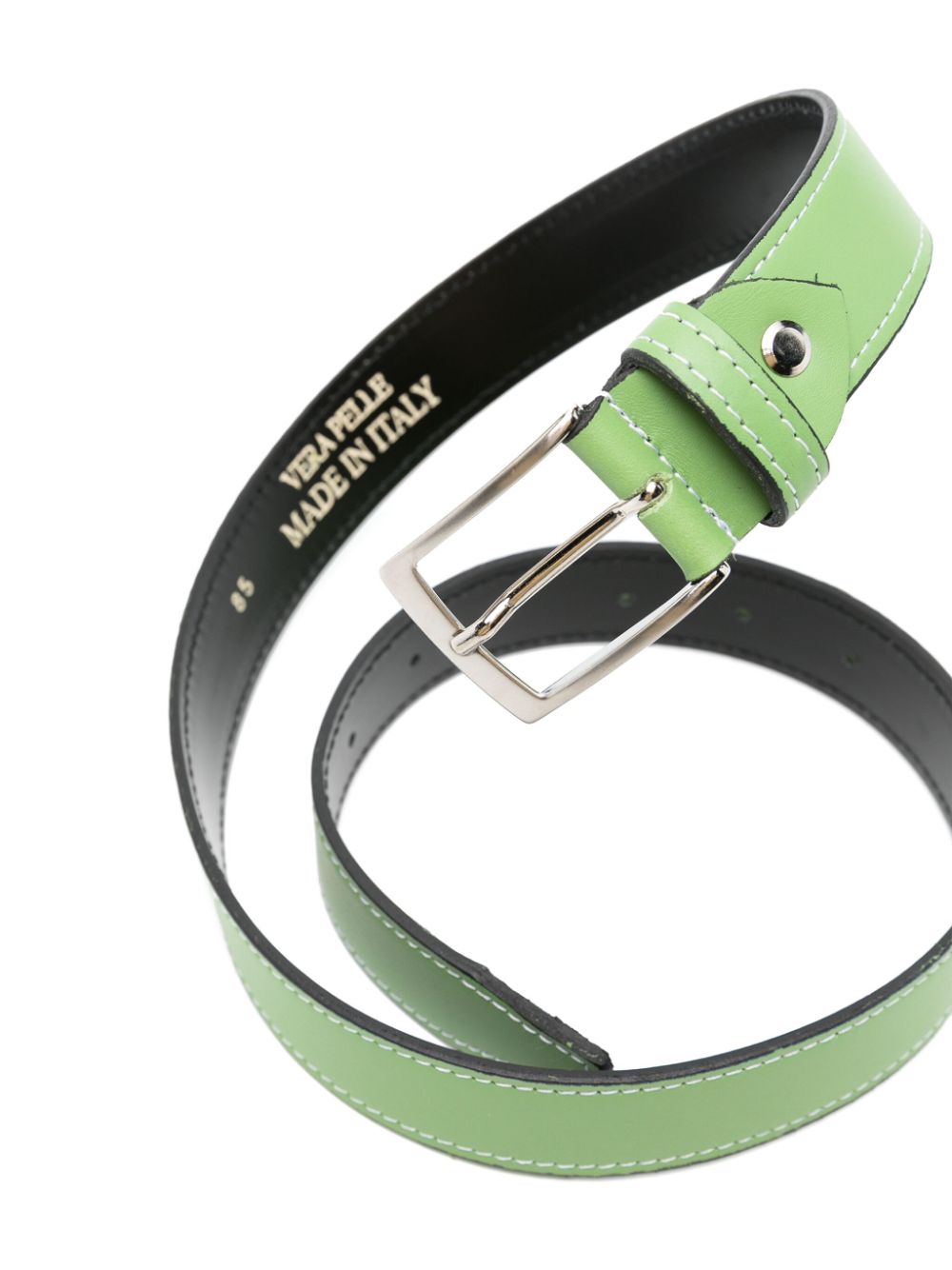 Shop Colorichiari Buckle Leather Belt In Green