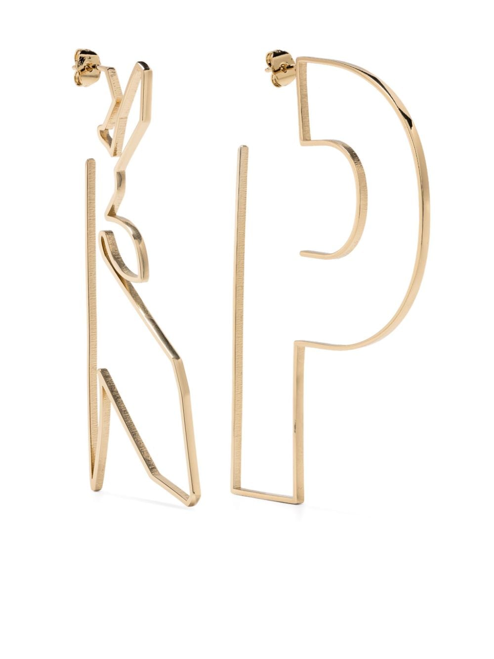 Patrizia Pepe P And Fly-shaped Earrings In Gold