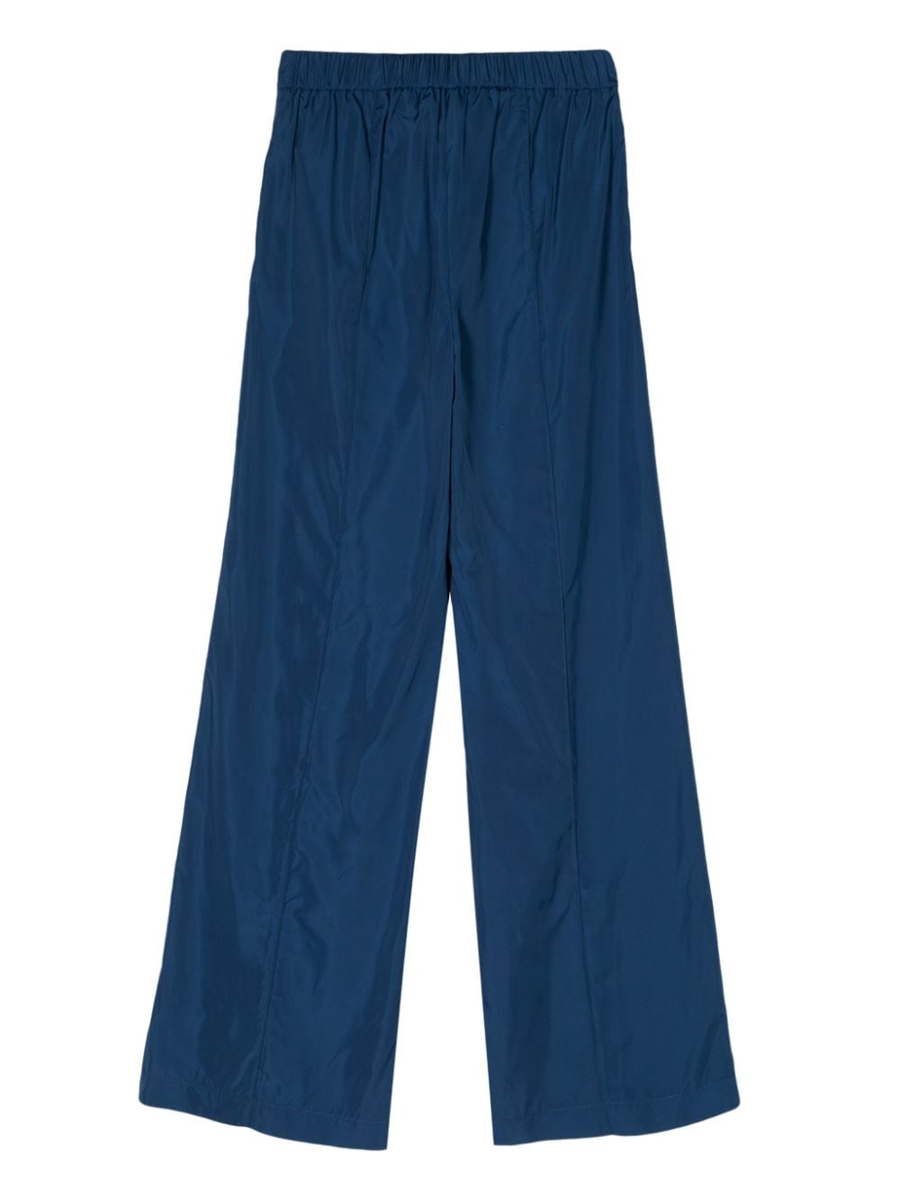 Shop Patrizia Pepe High-waist Palazzo Trousers In Blue