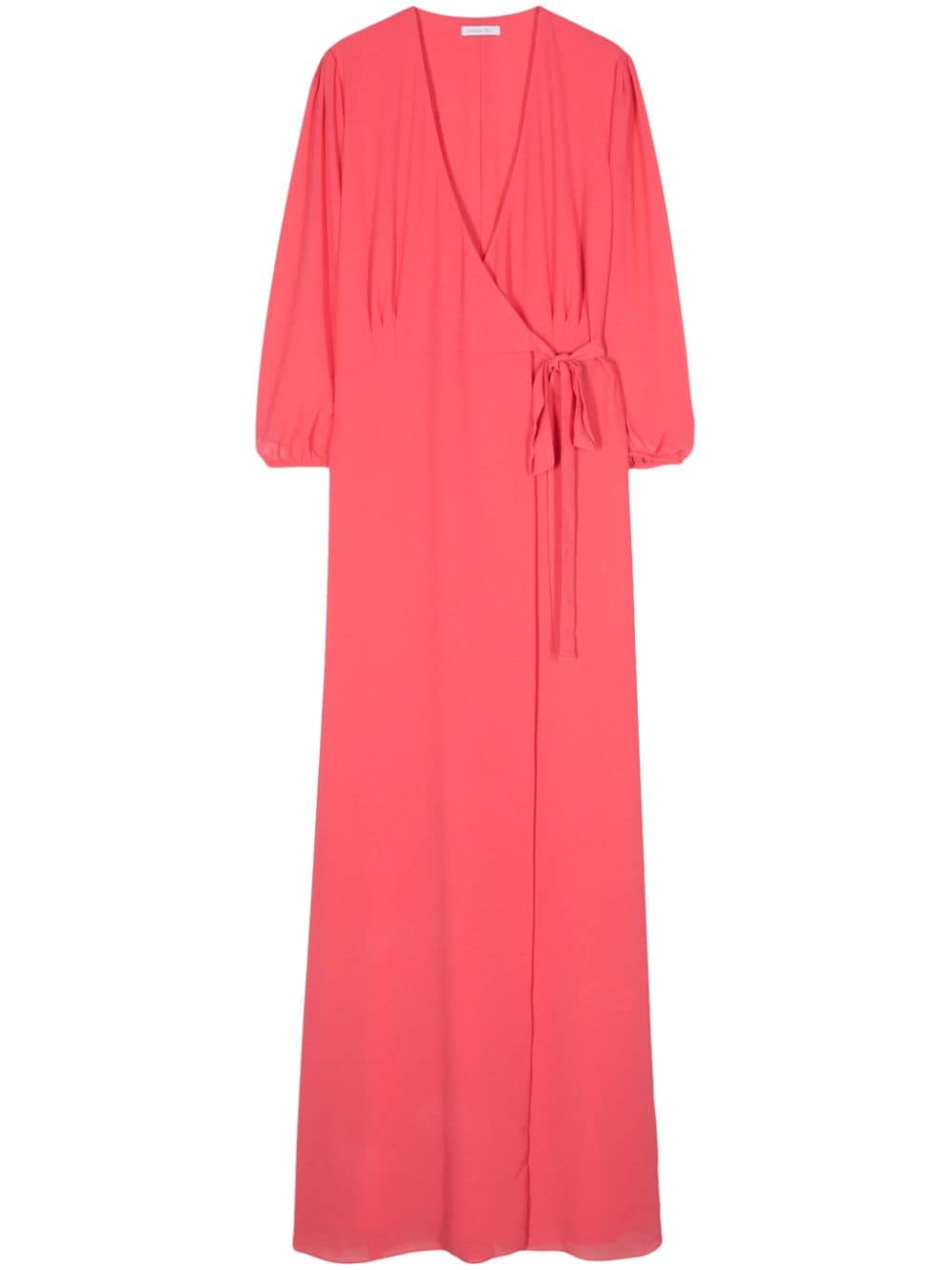Patrizia Pepe Pleat-detail Wrap Dress In Pink