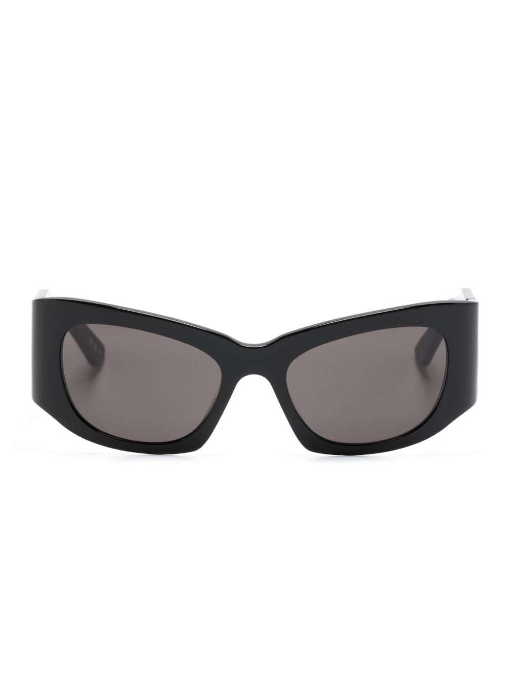 Balenciaga Rectangle-frame Sunglasses In 黑色