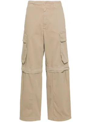 【Acne Studios】加工コットンダック生地カーゴ Acne Studios コットン カーゴパンツ | ニュートラル | FARFETCH JP