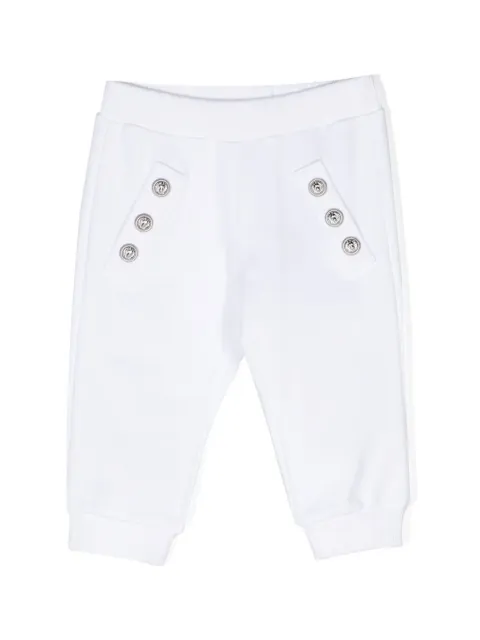 Balmain Kids embossed-buttons cotton track pants