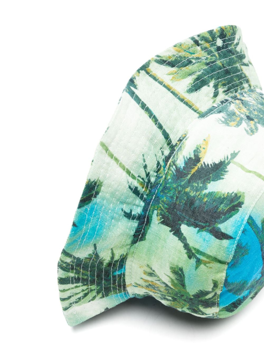 Shop Paolo Pecora Palm Tree-print Bucket Hat In Green