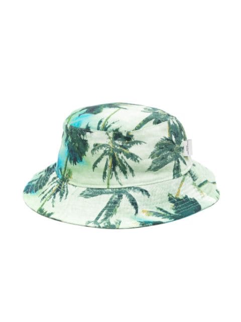 Paolo Pecora Kids palm tree-print bucket hat
