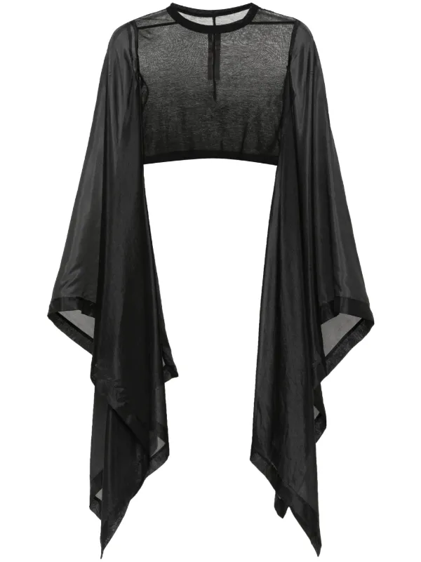 Rick Owens Flag Cropped Top | Black | FARFETCH