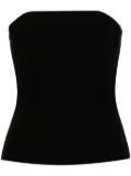 Mônot square-neck boned top - Black