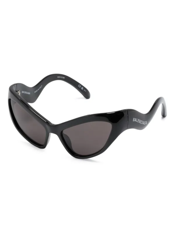 Balenciaga Eyewear oversize frame Sunglasses Black FARFETCH AU