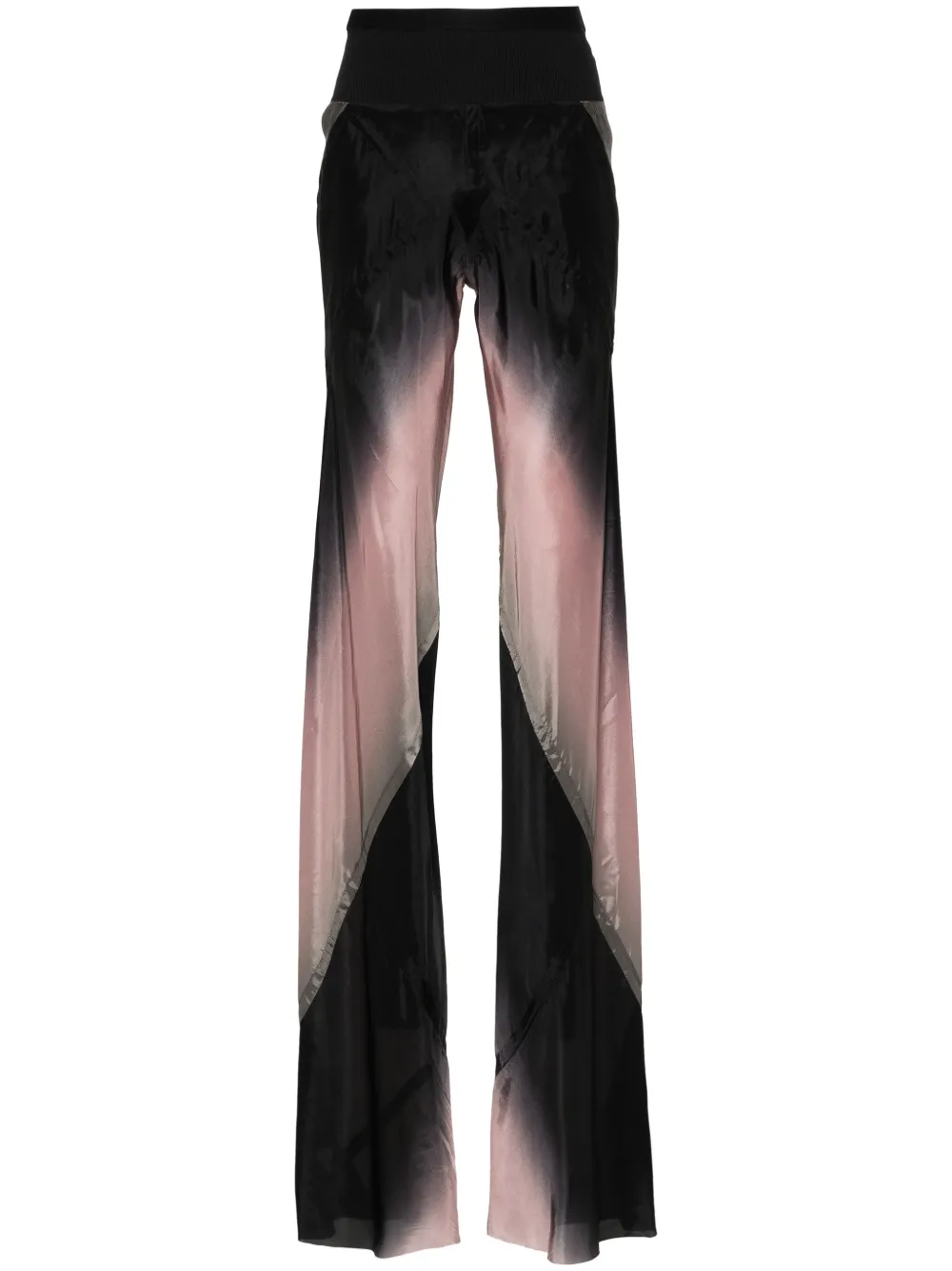 Rick Owens Bias high-waisted flared trousers – Black