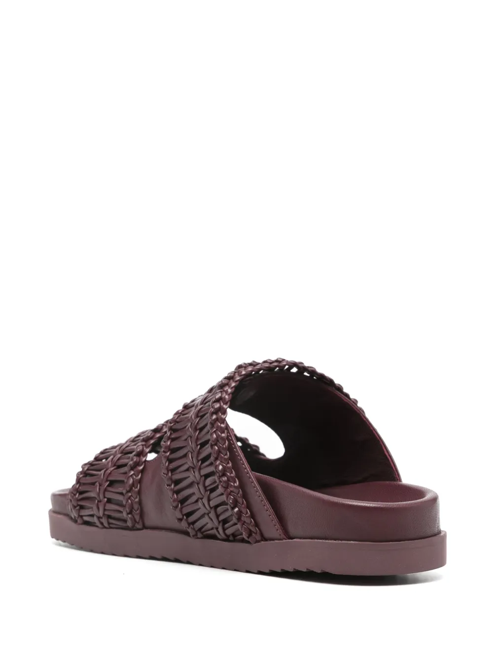 Patrizia Pepe Interwoven-strap Slides In Purple