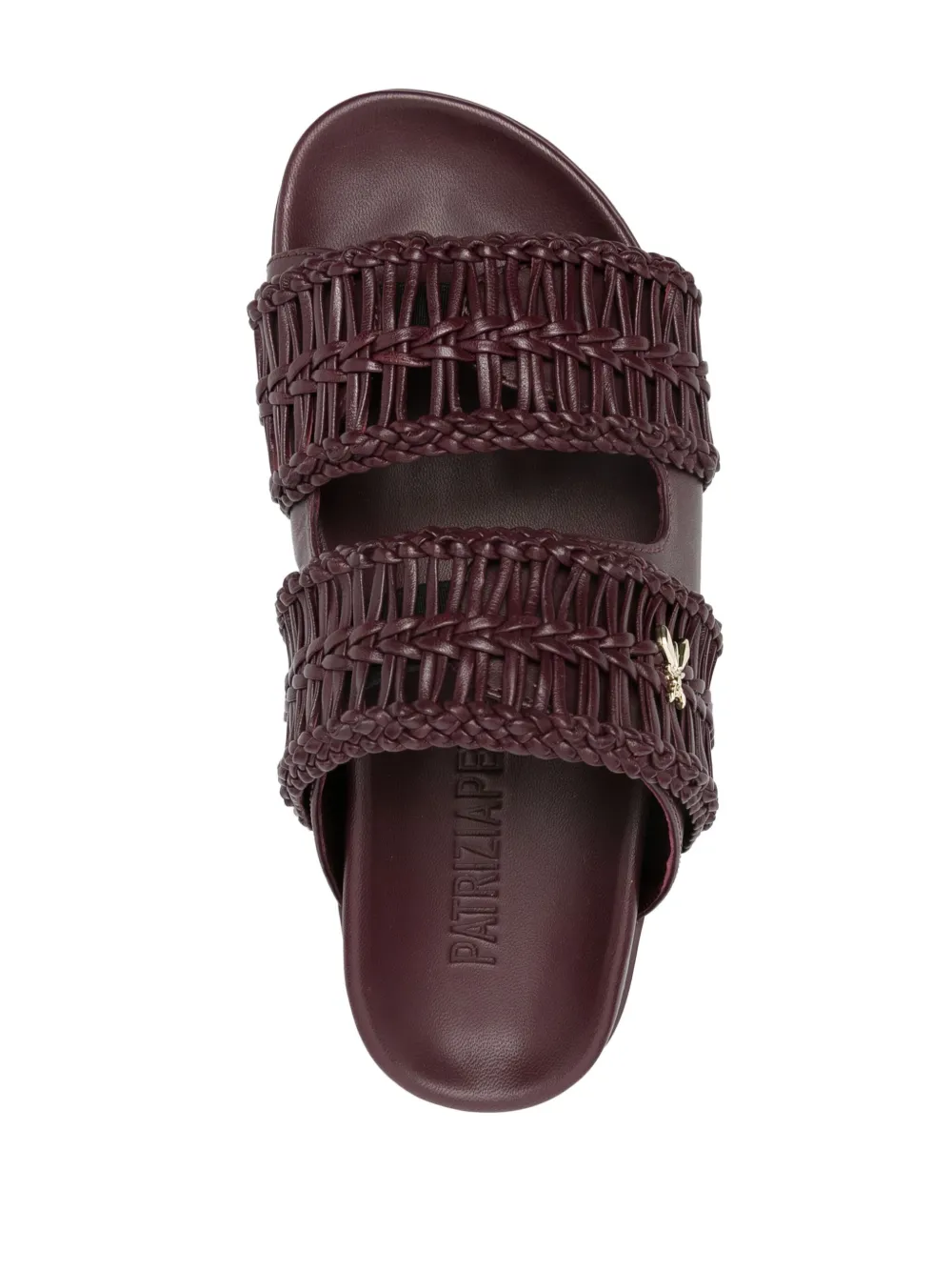 Patrizia Pepe Interwoven-strap Slides In Purple
