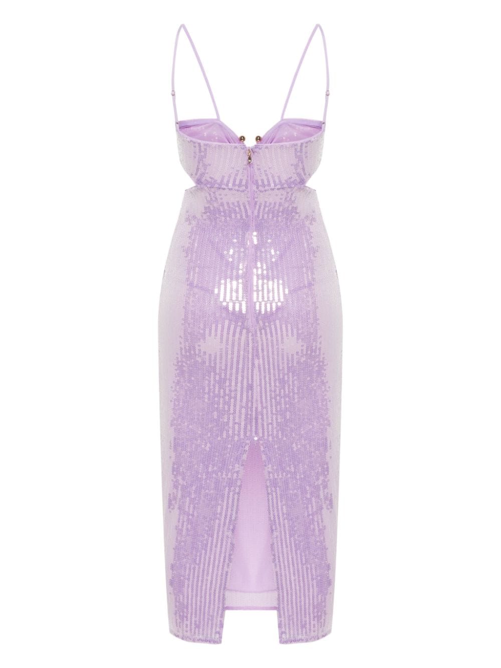 Shop Patrizia Pepe Essential Sequined Midi Dress In Purple