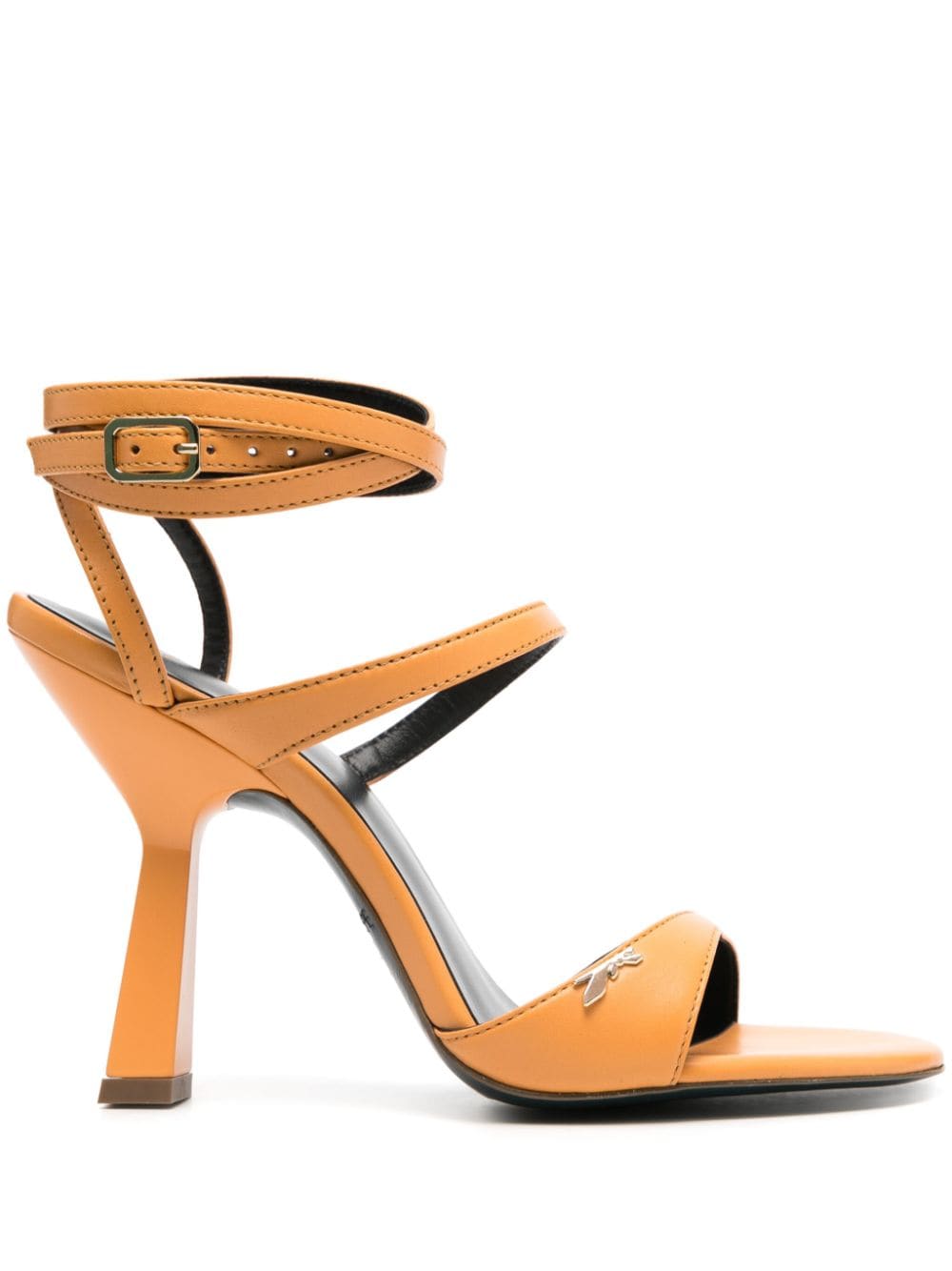 Patrizia Pepe 100mm Ankle-strap Sandals In Orange