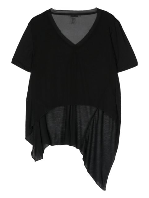 asymmetric panelled T-shirt