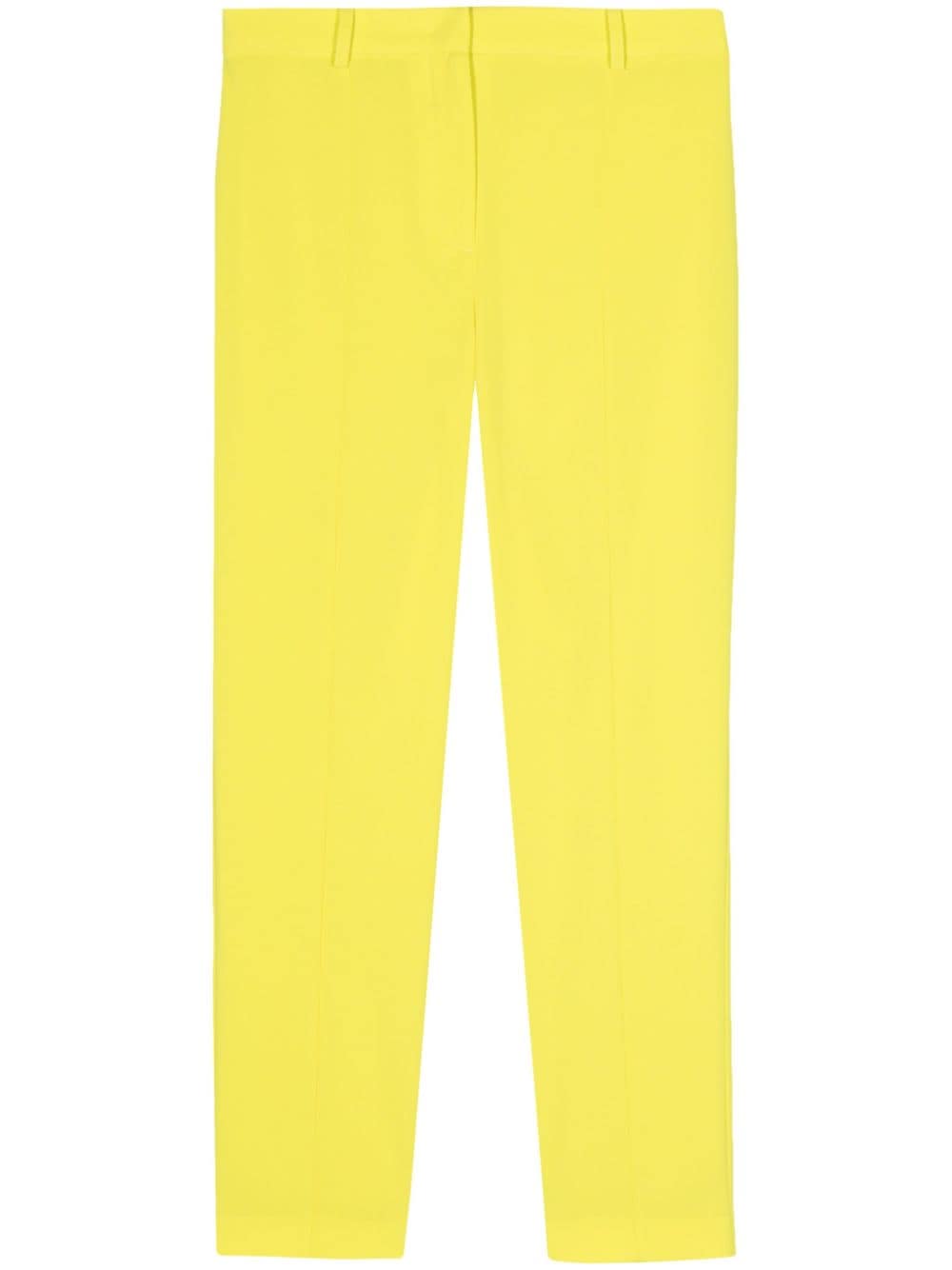 Patrizia Pepe Crepe Tapered Trousers In Yellow