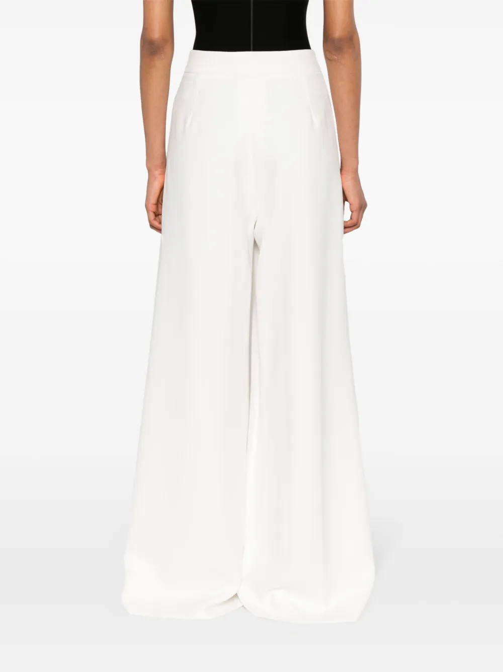 Shop Monot High-waist Palazzo Trousers In White