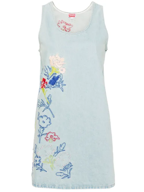 Robe à broderie Drawn Flowers - Kenzo - Modalova
