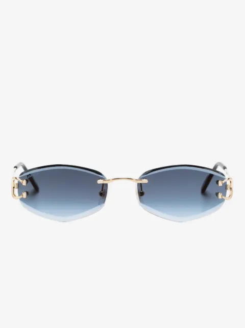 Cartier Eyewear Óculos de sol oval Signature C