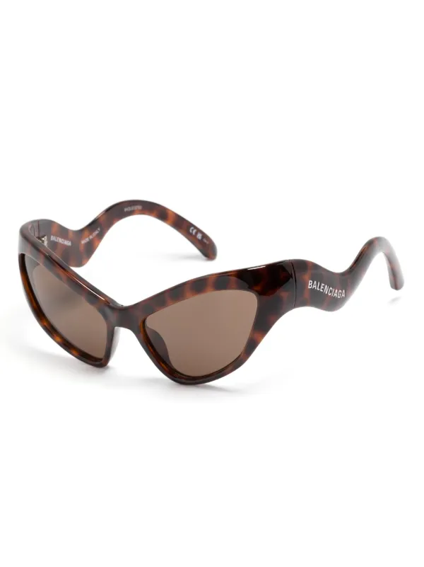 Balenciaga Eyewear オーバーサイズフレーム サングラス | ブラウン 
