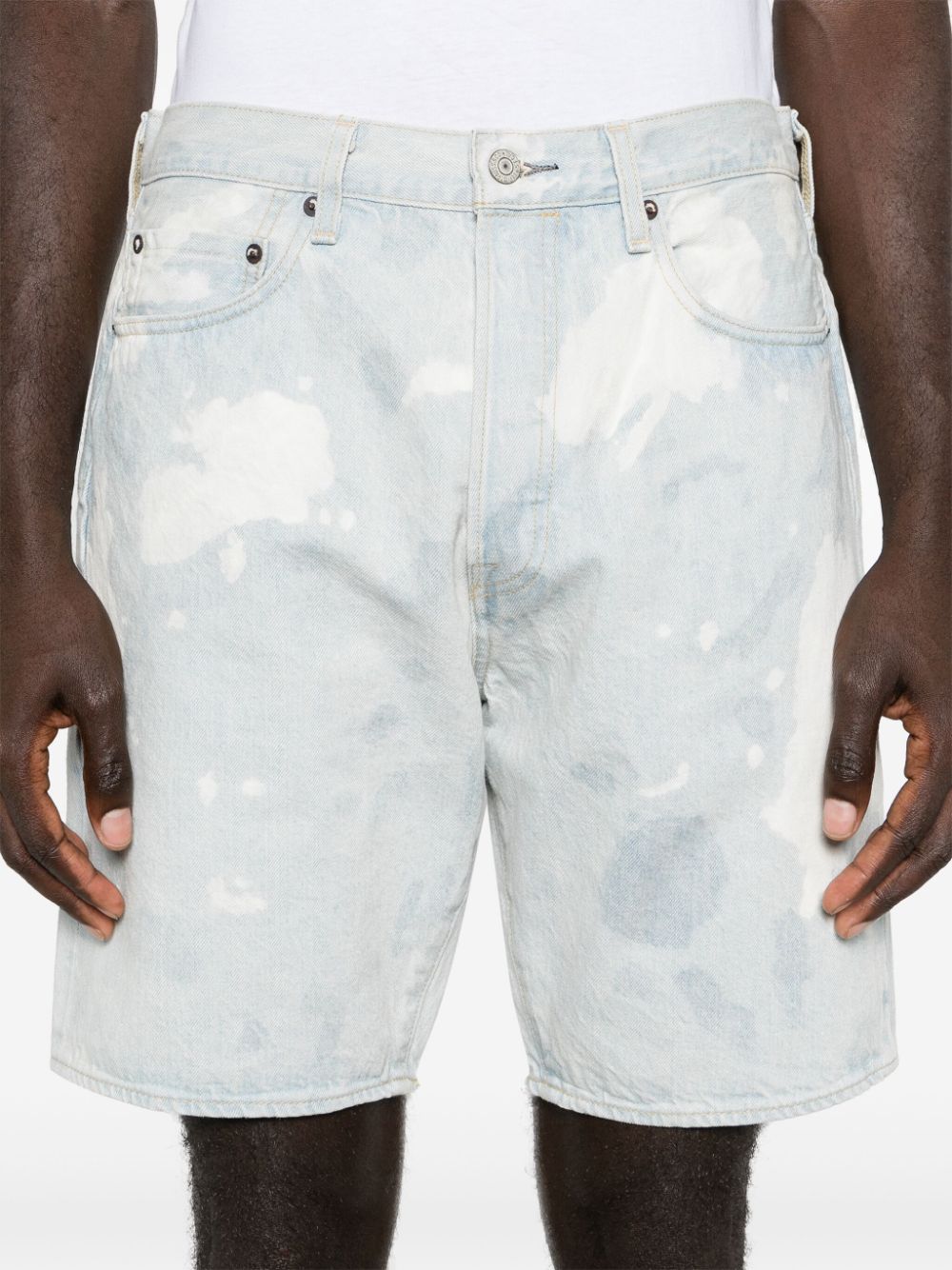 Shop Levi's 501 '80s Bleached Denim Shorts In Blue