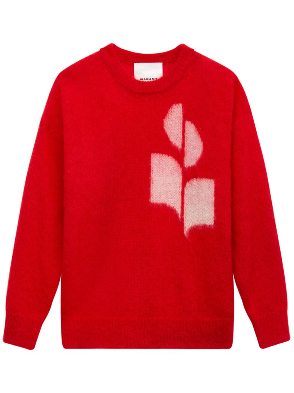 MARANT Drany logo-intarsia sweater - Red