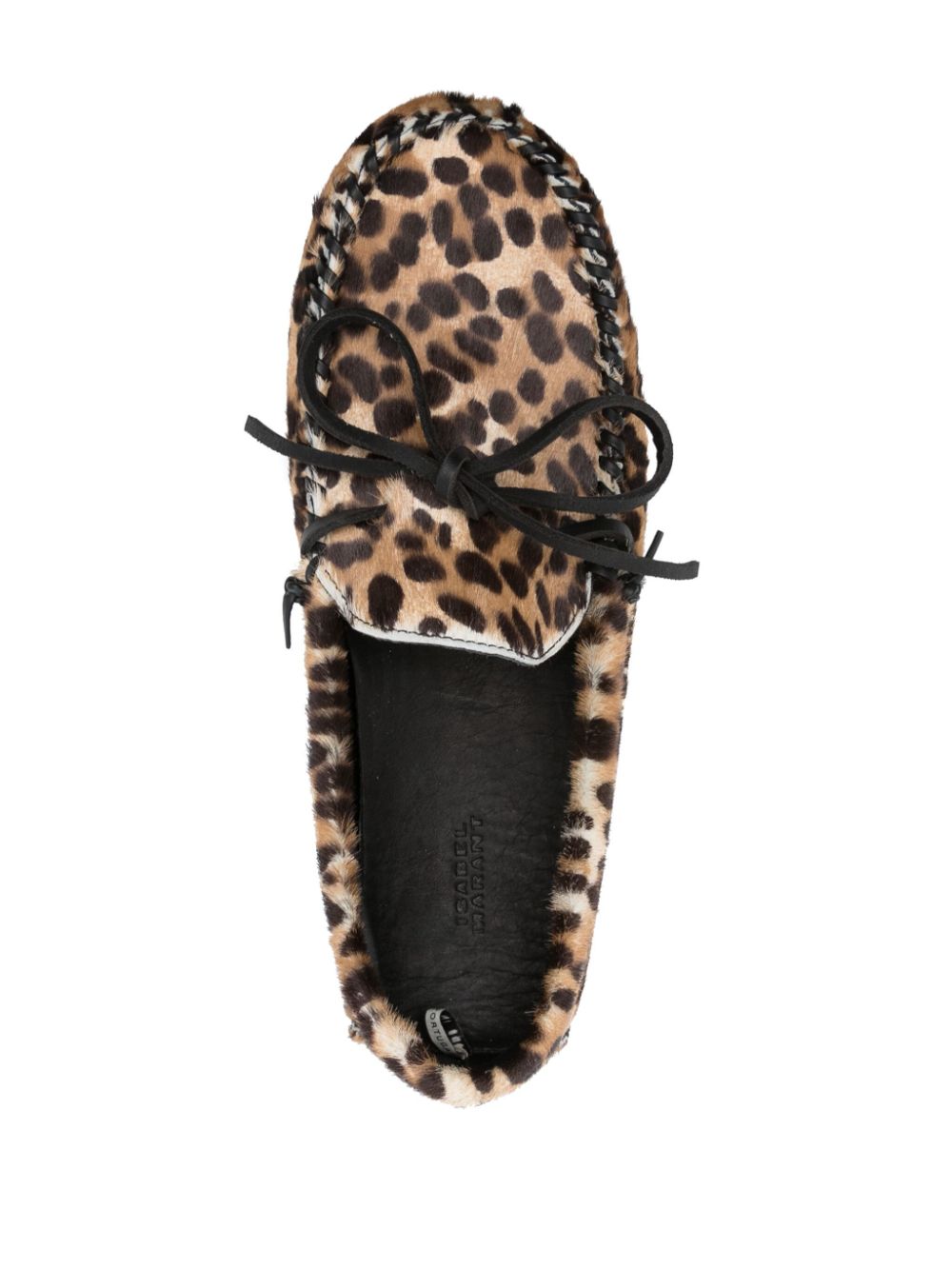 ISABEL MARANT Fitza leopard-print loafers Brown