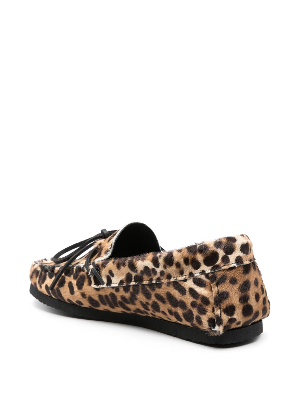 ISABEL MARANT Fitza leopard-print loafers Brown