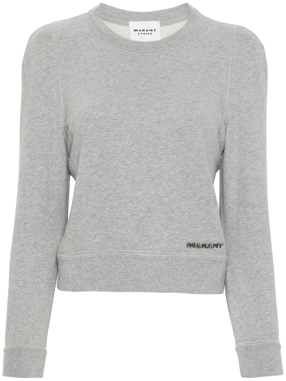 MARANT ÉTOILE logo-embroidered mélange sweatshirt - Grey