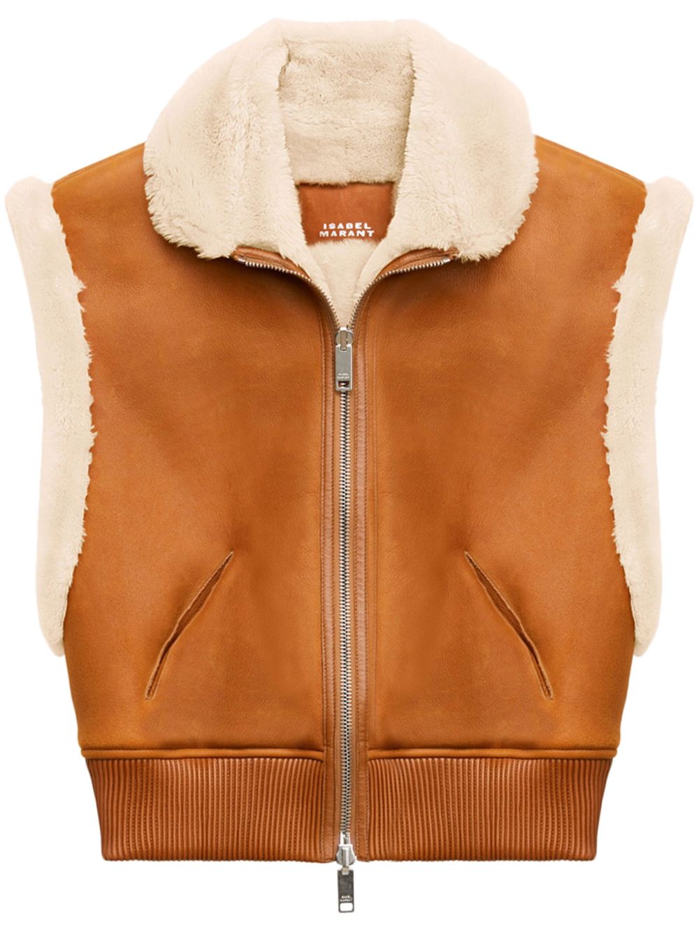 ISABEL MARANT Aviel shearling-trim gilet Women