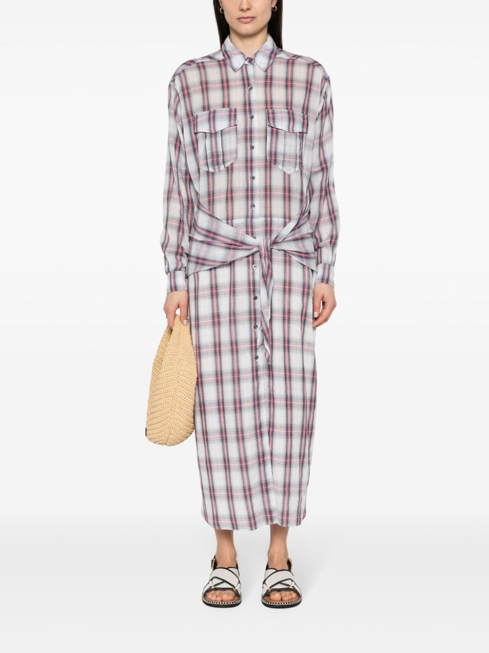 Shop Marant Etoile Nesly Shirt Dress In Pink