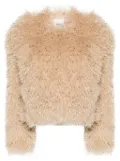 ISABEL MARANT Faustine faux-shearling cropped jacket - Neutrals