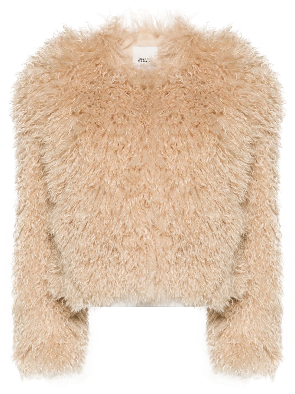 Isabel Marant Faustine Faux-shearling Cropped Jacket In Neutrals