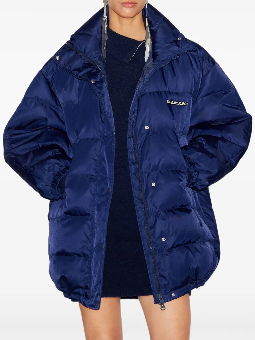 Isabel Marant Étoile Padded Oversized Coat In Blue